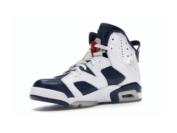 Air Jordan 6 Retro Olympic London 2012 Blanco Azul Marino Medianoche Rojo Universitario