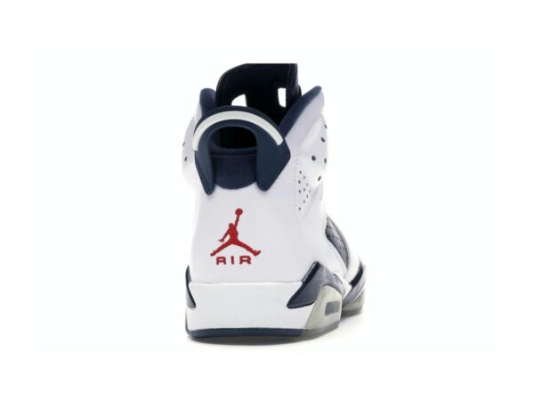 Air Jordan 6 Retro Olympic London 2012 Blanco Azul Marino Medianoche Rojo Universitario