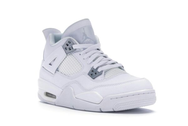 Air Jordan 4 Retro Pure Money (2017) GS Zapatillas de piel blancas – 408452-100