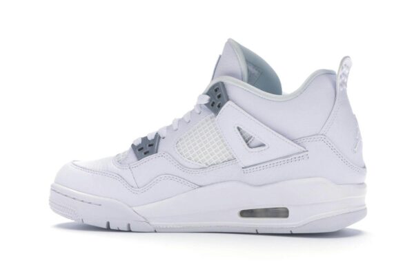 Air Jordan 4 Retro Pure Money (2017) GS Zapatillas de piel blancas – 408452-100