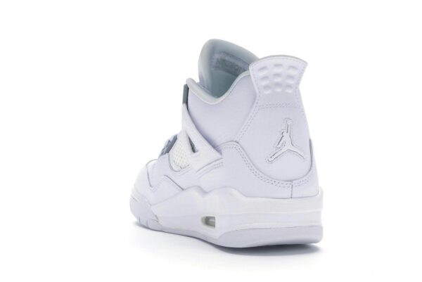 Air Jordan 4 Retro Pure Money (2017) GS Zapatillas de piel blancas – 408452-100