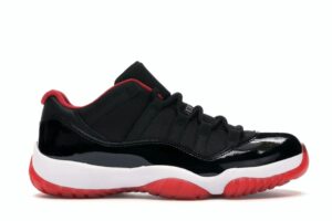 Air Jordan 11 Retro Low Bred (528895-012) – Zapatillas de cuero rojo/blanco