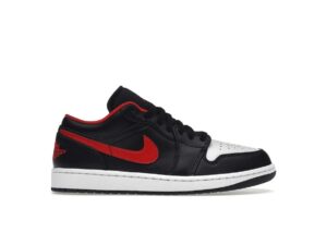 Air Jordan 1 Low White Toe (553558-063) Negro/Rojo fuego/Blanco