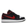 Air Jordan 1 Low White Toe (553558-063) Negro/Rojo fuego/Blanco