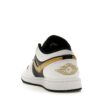 Jordan 1 Low de piel blanca, negra, metálica y dorada con logo Swoosh – 553558-172