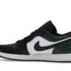 Jordan 1 Low Green Toe - Zapatillas de deporte en verde noble/blanco/negro - 553558-371