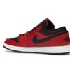 Air Jordan 1 Low Reverse Bred Pebbled Swoosh (553558-605)