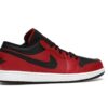 Air Jordan 1 Low Reverse Bred Pebbled Swoosh (553558-605)