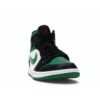Jordan 1 Mid Green Toe 554724-067 Zapatillas deportivas negras, rojas, blancas y verdes pino