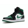 Jordan 1 Mid Green Toe 554724-067 Zapatillas deportivas negras, rojas, blancas y verdes pino