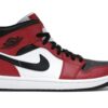 Zapatillas Nike Air Jordan 1 Mid Chicago Toe de piel – Negro/Rojo gimnasio/Blanco – 554724-069