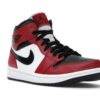 Zapatillas Nike Air Jordan 1 Mid Chicago Toe de piel – Negro/Rojo gimnasio/Blanco – 554724-069