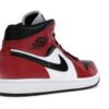 Zapatillas Nike Air Jordan 1 Mid Chicago Toe de piel – Negro/Rojo gimnasio/Blanco – 554724-069