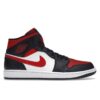 Air Jordan 1 Mid Blanco Negro Rojo 2022 (554724-079)