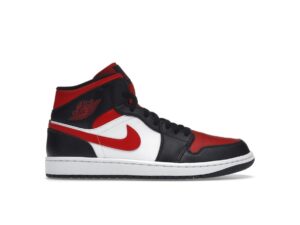 Air Jordan 1 Mid Blanco Negro Rojo 2022 (554724-079)