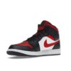 Air Jordan 1 Mid Blanco Negro Rojo 2022 (554724-079)