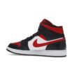 Air Jordan 1 Mid Blanco Negro Rojo 2022 (554724-079)