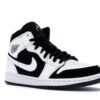 Air Jordan 1 Mid Blanco Negro (554724-113)