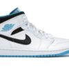Jordan 1 Mid Laser Blue (554724-141) – Inspirado en los Charlotte Hornets
