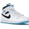 Jordan 1 Mid Laser Blue (554724-141) – Inspirado en los Charlotte Hornets