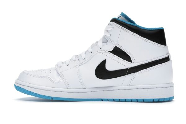 Jordan 1 Mid Laser Blue (554724-141) – Inspirado en los Charlotte Hornets