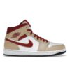 Air Jordan 1 Mid Light Curry Cardinal 554724-201