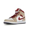 Air Jordan 1 Mid Light Curry Cardinal 554724-201