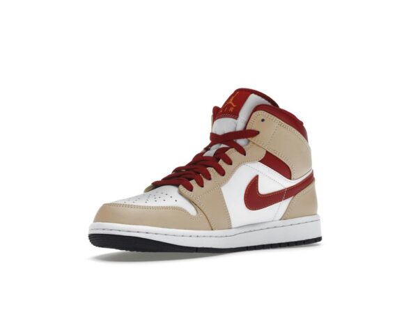 Air Jordan 1 Mid Light Curry Cardinal 554724-201