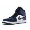 Jordan 1 Mid Obsidian Sanded Purple Sneakers 554724-445