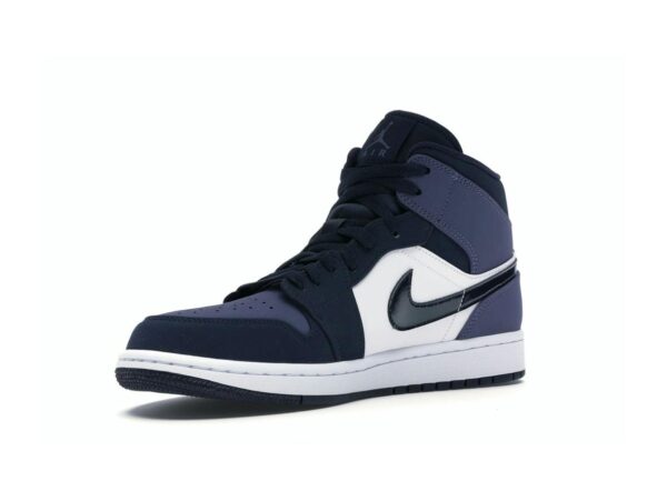 Jordan 1 Mid Obsidian Sanded Purple Sneakers 554724-445