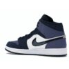 Jordan 1 Mid Obsidian Sanded Purple Sneakers 554724-445
