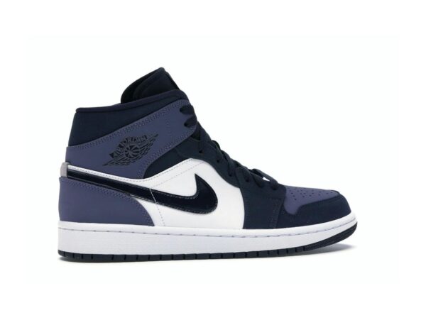 Jordan 1 Mid Obsidian Sanded Purple Sneakers 554724-445