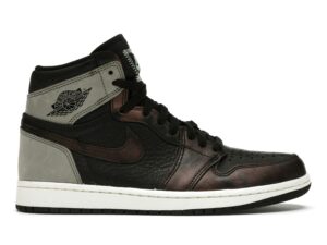 Air Jordan 1 Retro High Light Army Rust Shadow Patina – Zapatillas de cuero negras – 555088-033