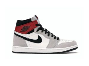 Jordan 1 Retro High Light Gris Humo Blanco Negro Rojo Universitario 555088-126