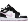 Air Jordan 1 Mid GS Blanco Negro Rosa Ártico Claro (555112-103)