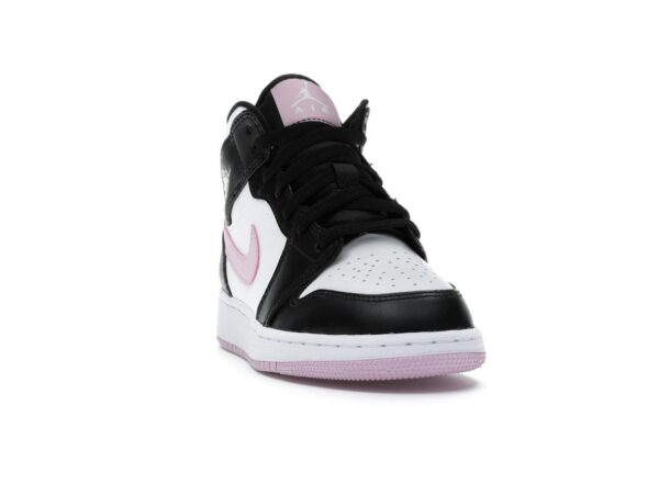 Air Jordan 1 Mid GS Blanco Negro Rosa Ártico Claro (555112-103)