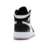 Air Jordan 1 Mid GS Blanco Negro Rosa Ártico Claro (555112-103)