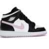 Air Jordan 1 Mid GS Blanco Negro Rosa Ártico Claro (555112-103)