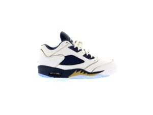 Jordan 5 Retro Low Dunk From Above Blanco Dorado Metálico Azul Marino Medianoche 819171-135