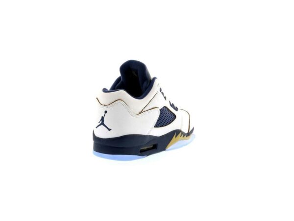 Jordan 5 Retro Low Dunk From Above Blanco Dorado Metálico Azul Marino Medianoche 819171-135