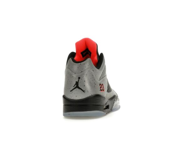 Zapatillas Air Jordan 5 Retro Low Neymar reflectantes plateadas y negras (846315-025)