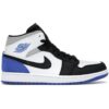 Air Jordan 1 Mid SE Royal Black Toe (852542-102) Blanco/Negro/Hiperreal