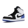 Air Jordan 1 Mid SE Royal Black Toe (852542-102) Blanco/Negro/Hiperreal