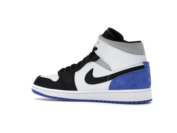 Air Jordan 1 Mid SE Royal Black Toe (852542-102) Blanco/Negro/Hiperreal