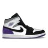 Air Jordan 1 Mid SE Morado Blanco Negro Llamarada Solar Claro Morado Universitario 852542-105