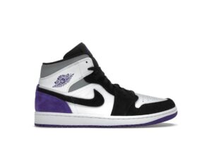 Air Jordan 1 Mid SE Morado Blanco Negro Llamarada Solar Claro Morado Universitario 852542-105