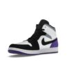 Air Jordan 1 Mid SE Morado Blanco Negro Llamarada Solar Claro Morado Universitario 852542-105