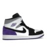 Air Jordan 1 Mid SE Morado Blanco Negro Llamarada Solar Claro Morado Universitario 852542-105