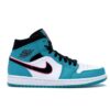 Air Jordan 1 Mid South Beach Turbo Verde Negro Hiperrosa Naranja Cáscara 852542-306
