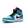 Air Jordan 1 Mid South Beach Turbo Verde Negro Hiperrosa Naranja Cáscara 852542-306